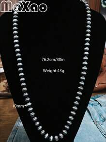 高品质手工珍珠项链,复古波西米亚西部风格,适合女性佩戴,可叠戴,不易褪色,适合休闲外出或聚会,现在就购买,为您的珠宝柜增添光彩吧! - 復古納瓦荷珍珠項鍊 - 查看 23
