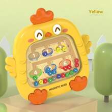 1 件彩色小鸡数字迷宫玩具，精细运动技能开发板，适合 3-5 岁男孩和女孩的学习和教育生日礼物