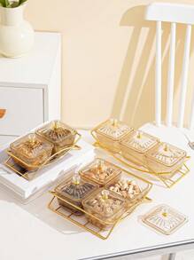 1 Set de Almacenamiento y Decoración de Lujo para Aperitivos, Dulces, Frutas Secas y Galletas - Multicolor - Ver 5