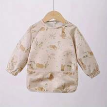 1 件防水长袖围兜，柔软防水围裙，用于喂奶、流口水和穿衣，婴儿哺乳拍嗝布 - 彩色 - 查看 12