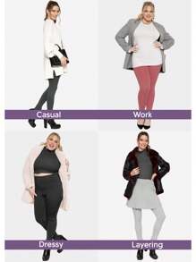 STRETCH IS COMFORT Oh So Soft High Waist Stirrup Leggings, Lightweight And Durable, Multiple Colors For Women And Plus Size - Màu xanh hải quân - Xem 4