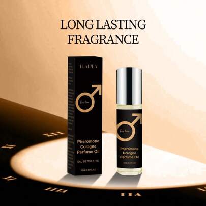 Colonia/perfume de 10ml para hombres, fragancia duradera con aroma cautivador, versátil para uso diario, fragancia natural adecuada para vacaciones y como regalo