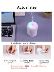 1 新款彩色雾化加湿器 USB 电源 车载加湿器 7 色氛围灯 2 种模式 间歇雾化 芳香疗法 适合汽车/家庭/办公室使用 女性最佳礼物 母亲节礼物 - 彩色 - 查看 10