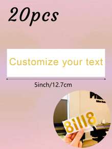 100 Sheets/20 Sheets/1 Sheet Custom Name Or Text Multi Specification Long 5in/4in/3in Multi Specification Color Bright Tear Off Film UV Transfer Sticker, Waterproof And Scratch Resistant Transparent Cooling Label Sticker, Can Customize Name, Text, Blessing Message To Give To Your Favorite Person, Multi-Functional, Adjustable, Exquisite, Adorable, Modern, Colorful, Cute, Comfortable, Stylish, Custom, Office, Tea Room, School, Home, Home Refresh, Back To Customized Stickers, Warm Ambience