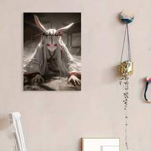 Framed Canvas Wall Art, Gentle Deer Anime Bunny Girl Poster, Versatile Indoor/Outdoor Decor For Home Office, Living Room, Bedroom, Classroom - Ideal New Year Gift, Bedroom Decor | Art Deco Style | Durable Canvas Material