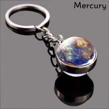 1 Peça/Conjunto de 9 Peças Chaveiro de Bola de Vidro de Dois Lados com Tema do Sistema Solar, Presentes com Tema de Planeta (Terra/Saturno/Marte/Mercúrio/Júpiter), Adequado para Pequenos Presentes Criativos de Festival, Acessórios de Carro, Encantos de Bolsa, Mochilas Escolares, Gótico Fofo Y2k