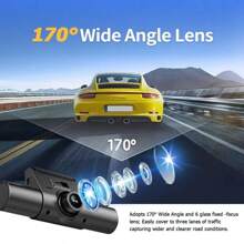 4-Channel Vehicle Camera 1080P Car Dash Cam Recorder With 1080P Front And 720P Left/Right Rear Night Vision Looping Recording 24-Hour Parking Monitor