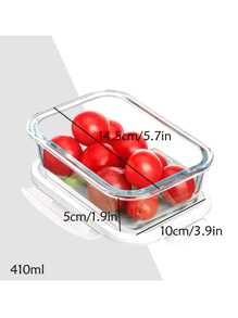 1 件玻璃午餐盒，密封玻璃午餐盒，带盖玻璃食品储存容器，适用于微波炉、烤箱、冰柜和洗碗机，耐热玻璃餐盒，工作/学校午餐盒，圣诞礼物