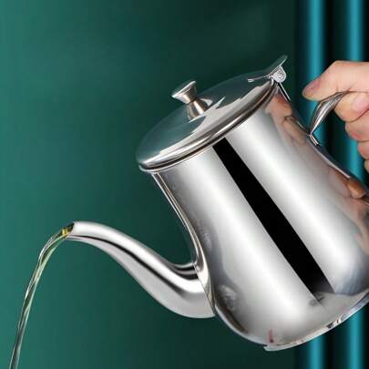 不锈钢水壶、茶壶、咖啡壶、盎司壶 - 配有过滤器和大容量储油壶