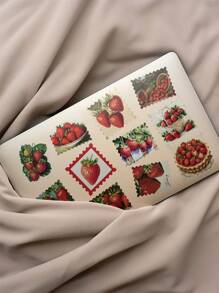 50pcs Vintage Strawberry Stamp Stickers For Luggage Laptop Notebook Cover Decoration,School Supplies,Back To School - Multicolor - View 3