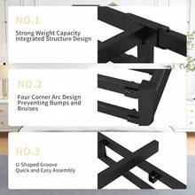 Vaciwe - Base de colchón de metal resistente de 4 pulgadas con funda fácil de limpiar, sin ruido, fácil de montar - 8 pulgadas - Ver 9