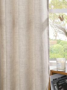 1 pieza Cortina translúcida de estilo japonés minimalista moderno de imitación de lino, que permite el paso de la luz y preserva la privacidad, con aislamiento térmico, adecuada para sala de estar y dormitorio como divisor de ambientes