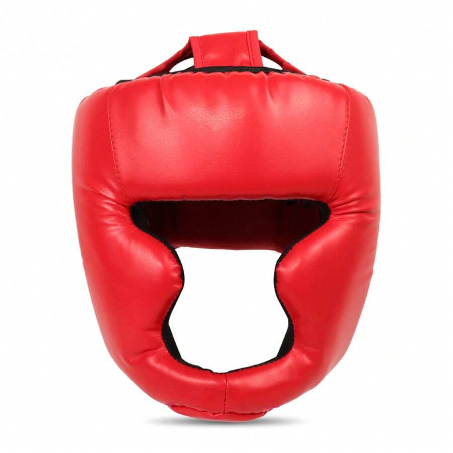 Boxing Headgear Sparring Headwear Guard Adjustable Head Protection For Boxing, MMA, Kickboxing - 紅色 - 查看 1