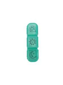 Solid Color New Model, Morning, Middle, And Evening Three Time Three Compartment Medicine Box, Multi-Color Optional, Portable Packaging Separated Medicine Box