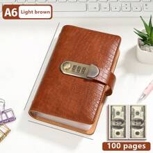 A6 Savings Notebook,A Small Financial Management Book With A Lock, Suitable For Storing Money And Important Information, 50 Sheets And 100 Pages Of Fun And Easy To Save Binders -Cash Notebook,School Supplies,Back To School - A6 - View 13