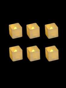 6/12 pièces Ensemble de Bougies Chauffe-Plat Jaune Chaude Haute Luminosité, Pile AG10 Intégrée, Peut Fonctionner En Continu Plus de 150 Heures, Convient Pour Halloween, Mariage, Prière, Cadeaux de Fête et Autres Occasions