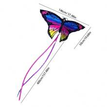 2pcs Colorful Butterfly Kites, Suitable For Outdoor Games And Activities, Single-Line Kites And Flying Tools, Suitable For Lovers [Plus 100m Line Board] - Multicolor - View 7