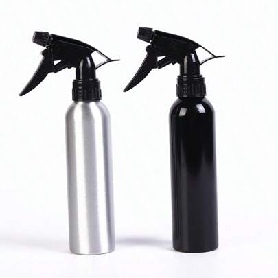 Frasco de spray de alumínio para tatuagem de 250ml, frasco de spray de alumínio multifuncional, atomizador, pulverizador - livre de PVC, disponível em preto e prata, reutilizável, esterilizado com álcool, para reposição de maquiagem, névoa fina diluída, para tatuagem e cabeleireiro, ferramenta pulverizadora de água em formato de flor de sabão verde, cabelo, viagem, produtos para cabelo, ferramentas para cabelo, acessórios para cabelo, barbeiro, acessórios para barbeiro, barbearia, equipamentos de cabeleireiro