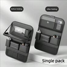 Car Seat Back Storage Bag Hanging Bag Car Front Seats Rear Seats Storage Rack Small Table Board Car Interior Artifact Summer Storage Organizer Gift - Black - View 6