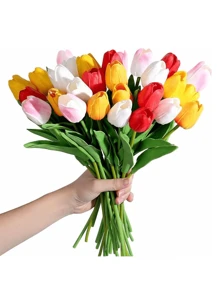 12 pezzi di fiori di tulipano artificiali assortiti, rosa chiaro e bianco rosa, adatti per la decorazione di giardini esterni, decorazioni interne ed esterne, decorazione di vasi, piante finte, decorazione per tutte le stagioni, oggetti di decorazione per la stanza, decorazione floreale domestica, davanzale, portico, vaso da giardino interno ed esterno, decorazione per matrimoni e feste, forniture per feste di compleanno, regalo per la festa della mamma e del papà, decorazione in stile bohémien, accessori per composizioni floreali fai-da-te