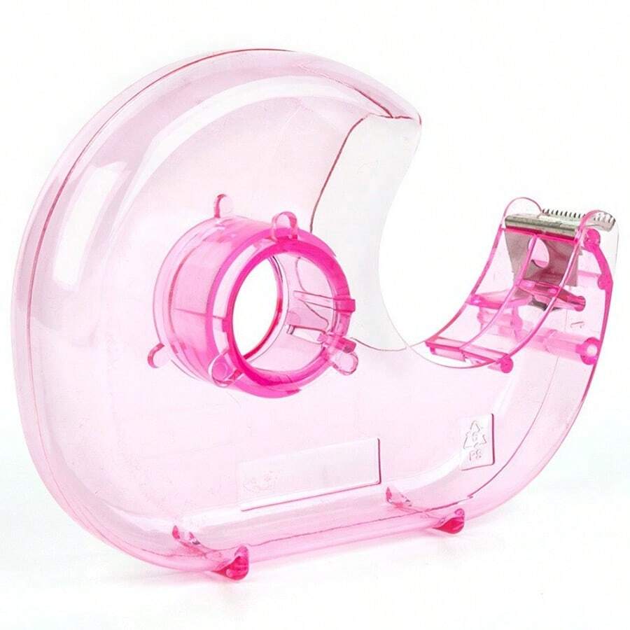 1 件高品质透明蜗牛形胶带分配器，办公用品胶带桌套装，适用于办公室、家庭、剪贴簿、学校和礼品包装，颜色随机 - 彩色 - 查看 1