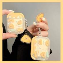 Yellow Cheese/Cat Design Protective Case Compatible With Apple , Anti-Scratch And Drop Protection - Clear - View 1