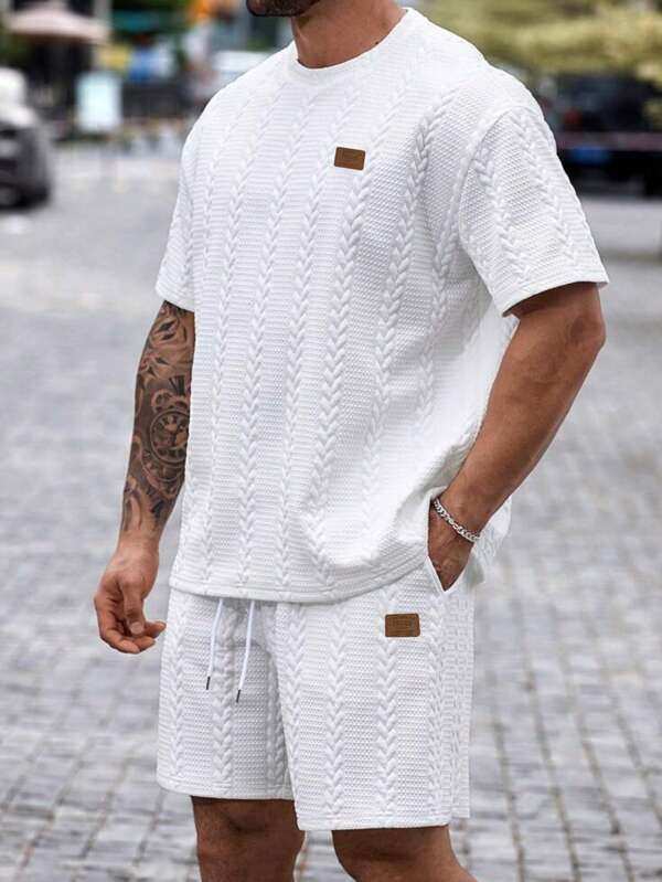 Men's Sports Set, Breathable Loose T-Shirt And Shorts, Outdoor Casual Comfortable Sportswear