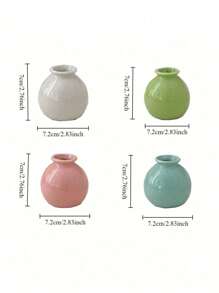 1 Peça Mini, Vaso de Boca Larga, Vaso de Cerâmica, Vaso de Flor Decorações de Mesa Coloridas, Vasos Criativos para Plantas e Flores, Flores Artificiais para Quarto, Flores Secas Decorativas, Estilo Dopamina, Decorações de Mesa, Decorações para Casa, Adereços para Fotos, Adequado para Quarto, Entrada, Decoração de Feriado, Presente do Dia dos Namorados
