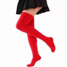 Meia Calça 7/8 Opaca Colorida Acima do Joelho - Diversas Cores - Vermelho - Visão 2