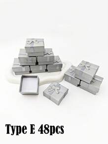 12/6/10/12/24/48pcs 4X4cm/1.57X1.57inch Valentine's Day Elegant Jewelry Gift Box With Compartments For Necklaces Small Pocket Gifts Earrings And Rings Birthdays Anniversaries Mother's Day Gift Box Jewelry Small Business Supplies Jewelry Packaging Box Perfect For Gifting And Storage - Multicolor - View 53
