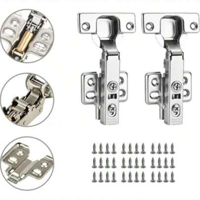 Bisagra Bidimensional Recta Cierre Suave Níquel 20 Piezas