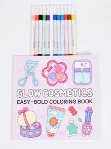 1. Glow Cosmetics Coco 成人及儿童涂色书，图案大胆简洁，设计简约优雅，适合放松涂色。可用作圣诞节、万圣节、生日、儿童节礼物，学生用品，返校用品或学校用品。 - 彩色 - 查看 4