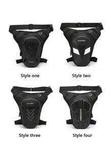 Motorcycle Side Leg Bag - EVA Hard Shell Outdoor Casual Waist Pack, Motorcycle Phone Wallet Hip Pack With Adjustable Shoulder Strap, Zipper Closure And Ventilation Holes, Suitable For Camping, Cycling, Outdoor Adventure - Rider Dedicated Adventure Storage Bag | Sports Accessories | Secure Zipper Closure, High Quality Nylon Waist Pack For Motorcycle Riding And Outdoor Adventure 2000s Style Streetwear