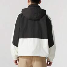 New Balance NB Unisex Jacket 2025 Spring New Color Contrast Sports Casual Hooded Jacket Windbreaker AMJ51323CIO