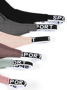 Women's Sexy Elastic Elegant Thongs Pack Of 6 Assorted Colors - 彩色 - 查看 3