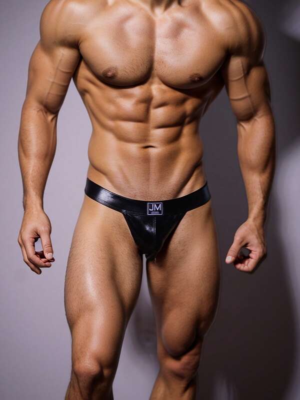 1 pieza Jockstrap sexy con entrepierna abierta, deportivo y de moda para hombres