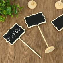 Wedding Blackboard Mini Wooden Chalkboard Message Sign Food Buffet Labels For Wedding Birthday Party Table Decoration Place Card - Multicolor - View 7