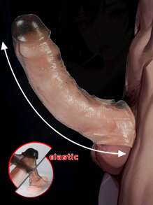 Funda para pene. Juguete sexual negro, transparente, fresco y suave para hombres y mujeres. Producto sexual SM sensual. Incluye un juego de dientes de lobo, un juego para pene, un anillo de bloqueo y un juego reutilizable para aumentar el tamaño del pene y mejorar la satisfacción sexual. Lavable y reutilizable. Producto sexual para parejas y diversión para adultos. Pene falso. Tienda de productos para adultos. Transporte confidencial.