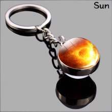 1 Peça/Conjunto de 9 Peças Chaveiro de Bola de Vidro de Dois Lados com Tema do Sistema Solar, Presentes com Tema de Planeta (Terra/Saturno/Marte/Mercúrio/Júpiter), Adequado para Pequenos Presentes Criativos de Festival, Acessórios de Carro, Encantos de Bolsa, Mochilas Escolares, Gótico Fofo Y2k