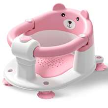 Baby Bath Seat For Babies 6 Months & Up, Toddler Bath Seats For Babies Sitting Up, Non-Slip Infant Bath Tub Chair With 4 Suction Cups & Soft Cushion For Shower, Compact Toddler Bathtub Seat - Pink - View 1