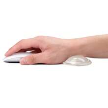 Soft Mouse Wrist Pad Comfortable And Cool Silicone Gel Ergonomic Pad Small Hand Pain Relief Support Pad Gel Filling Is Suitable For Laptop, Office And Home (Transparent)