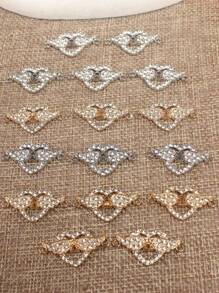 16pcs Mixed Crystal Angel Wings Alloy Connectors For DIY Jewelry Making, K484 - Multicolor - View 2