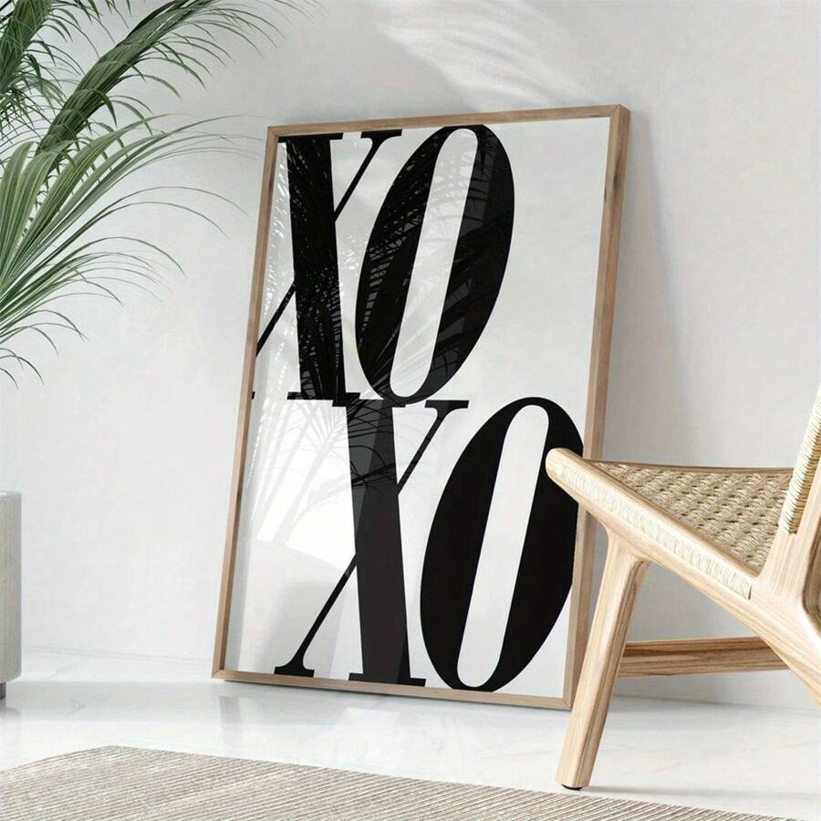 Tranh treo tường đơn sắc XO, in câu nói của người nổi tiếng, phong cách retro, poster hiện đại đen trắng, tranh treo tường, tranh in retro, poster in, nghệ thuật retro, tranh trang trí nhà cửa, thích hợp trang trí phòng khách, phòng ngủ, poster sáng tạo không khung.