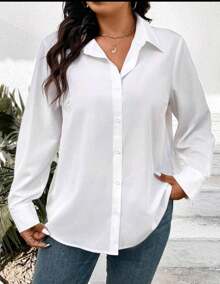 Camisa feminina manga longa basica plus, camisete, moda , casual dia a dia , tecido fresco e leve.