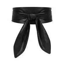 1 条装 女士 Obi 腰带 时尚环绕宽腰带 打结腰带 适合连衣裙 - 彩色 - 查看 16