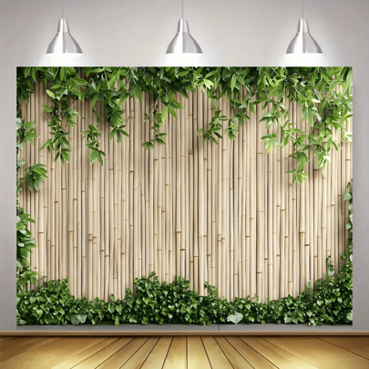 1 pezzo Sfondo in legno verde, adatto per decorazioni di feste di compleanno, decorazioni da giardino, decorazioni per la casa, per interni ed esterni, sfondi fotografici, anniversari, tende, tovaglie