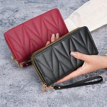 Monedero Largo de Gran Capacidad para Mujeres Bolsa de Teléfono de Mano - Azul - Ver 10