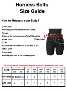 1PC Women's Chain Leather Decorative Belt Adjustable Sexy Hip Tie Waist Tight Belt Holiday Party Underwear Accessories - Black - View 2