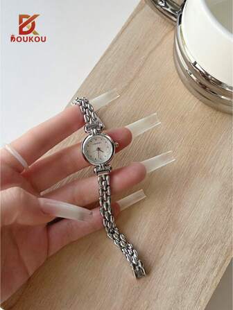 DOUKOU 新款奢华金色防水女士手表，镶嵌闪亮水钻和锆石装饰 - 优雅简约风格，适合日常佩戴和派对