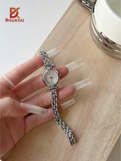 DOUKOU 新款奢华金色防水女士手表，镶嵌闪亮水钻和锆石装饰 - 优雅简约风格，适合日常佩戴和派对